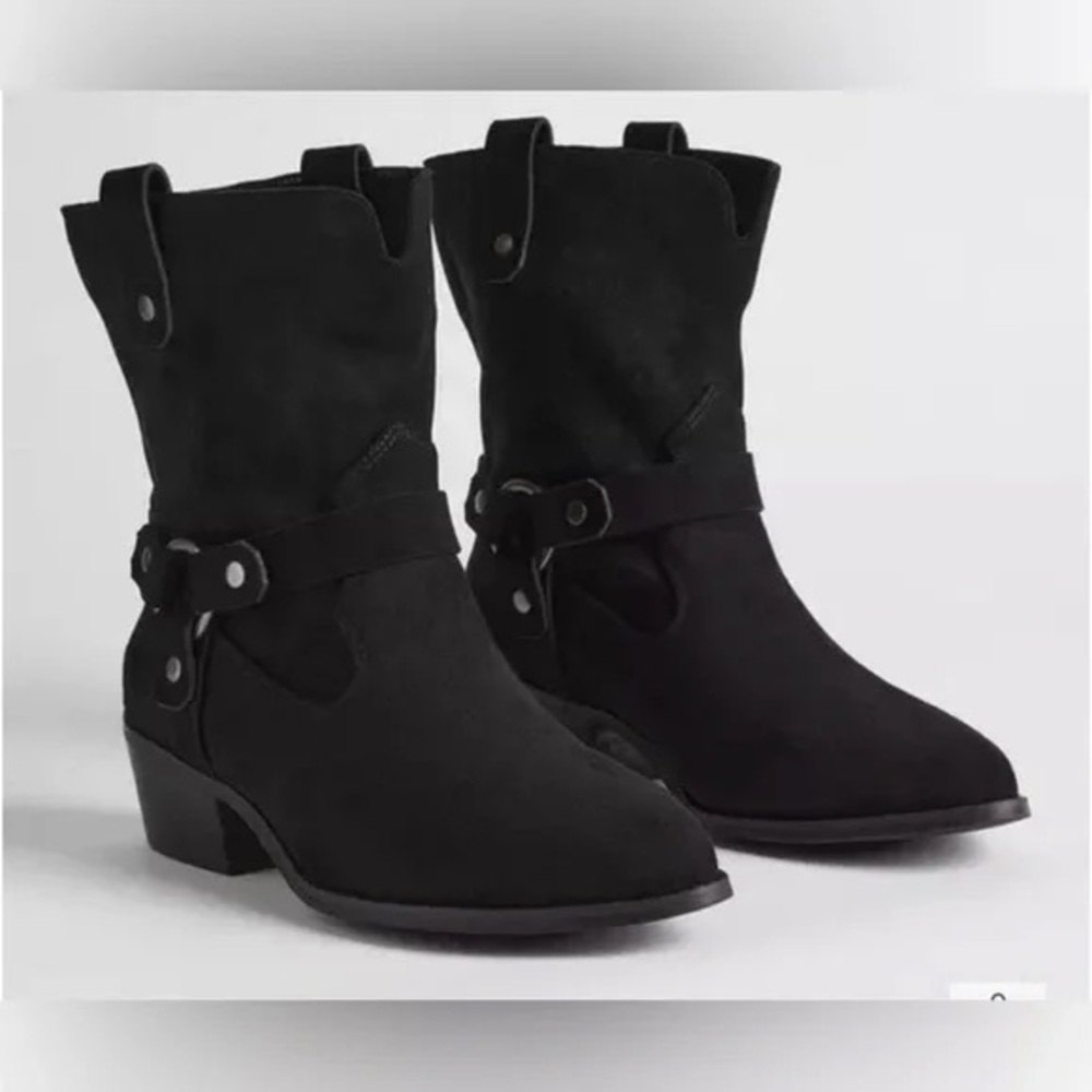 Torrid Black Heeled Western Boots